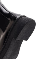 Women's Black Patent Leather Classic Chelsea Boots | Derimod Women's Black Patent Leather Classic Chelsea Boots | Derimod