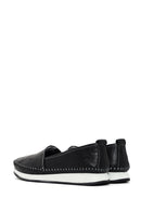 Kadın Siyah Kalın Tabanlı Deri Comfort Loafer | Derimod Kadın Siyah Kalın Tabanlı Deri Comfort Loafer | Derimod
