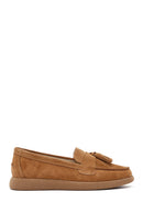 Kadın Taba Süet Deri Comfort Loafer | Derimod Kadın Taba Süet Deri Comfort Loafer | Derimod