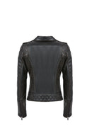 Carmina - X Women's Leather Jacket | Derimod Carmina - X Women's Leather Jacket | Derimod