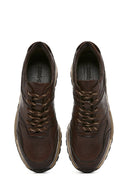Men's Brown Lace-Up Leather Casual Sneaker | Derimod Men's Brown Lace-Up Leather Casual Sneaker | Derimod