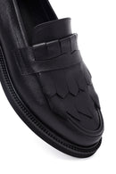 Woman Black Tassel Leather Masculine Loafer | Derimod Woman Black Tassel Leather Masculine Loafer | Derimod