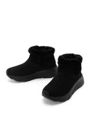 Skechers Kadın Siyah Max Cushioning Süet Deri Kalın Tabanlı Casual Bot | Derimod Skechers Kadın Siyah Max Cushioning Süet Deri Kalın Tabanlı Casual Bot | Derimod