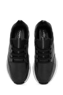 Kadın Siyah Bağcıklı Deri Sneaker | Derimod Kadın Siyah Bağcıklı Deri Sneaker | Derimod