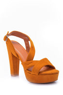 Women's Suede Platform Heeled Shoes | Derimod Women's Suede Platform Heeled Shoes | Derimod