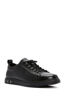 Men's Black Lace-up Leather Sneaker | Derimod Men's Black Lace-up Leather Sneaker | Derimod