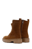 Women's Tan Suede Leather Boots | Derimod Women's Tan Suede Leather Boots | Derimod