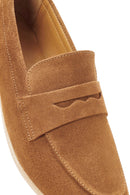 Women's Tan Suede Leather Loafer | Derimod Women's Tan Suede Leather Loafer | Derimod