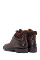 Men's Brown Zippered Leather Casual Boots | Derimod Men's Brown Zippered Leather Casual Boots | Derimod