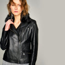 Maya Women's Leather Jacket | Derimod Maya Women's Leather Jacket | Derimod