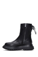 Women's Black Zippered Flat Casual Boots | Derimod Women's Black Zippered Flat Casual Boots | Derimod