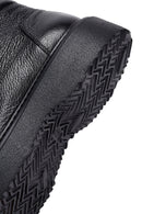 Men's Black Lace-Up Thick-Soled Leather Boat | Derimod Men's Black Lace-Up Thick-Soled Leather Boat | Derimod