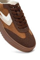 Kadın Camel Bağcıklı Kalın Tabanlı Sneaker | Derimod Kadın Camel Bağcıklı Kalın Tabanlı Sneaker | Derimod
