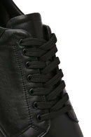 Erkek Siyah Bağcıklı Kalın Tabanlı Deri Sneaker | Derimod Erkek Siyah Bağcıklı Kalın Tabanlı Deri Sneaker | Derimod