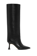 Women's Black Leather Heeled Boots | Derimod Women's Black Leather Heeled Boots | Derimod