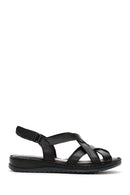 Women's Black Leather Comfort Sandals | Derimod Women's Black Leather Comfort Sandals | Derimod