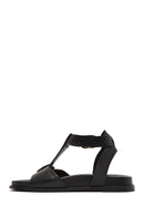 Women's Black Ankle Strap Leather Sandals | Derimod Women's Black Ankle Strap Leather Sandals | Derimod