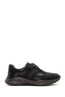 Men's Black Lace-up Leather Sneaker | Derimod Men's Black Lace-up Leather Sneaker | Derimod