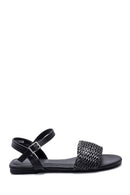 Women's Knitted Detailed Casual Sandals | Derimod Women's Knitted Detailed Casual Sandals | Derimod