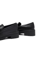 Kadın Siyah Kalın Tabanlı Maskülen Loafer | Derimod Kadın Siyah Kalın Tabanlı Maskülen Loafer | Derimod