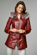 St Moritz Women's Leather Jacket | Derimod St Moritz Women's Leather Jacket | Derimod