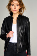 Como Women's Leather Jacket | Derimod Como Women's Leather Jacket | Derimod