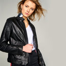 Como Women's Leather Jacket | Derimod Como Women's Leather Jacket | Derimod