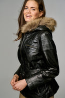 Juliette Women's Leather Jacket | Derimod Juliette Women's Leather Jacket | Derimod