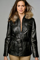 Juliette Women's Leather Jacket | Derimod Juliette Women's Leather Jacket | Derimod