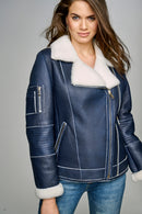 Amanda Women's Leather Jacket | Derimod Amanda Women's Leather Jacket | Derimod