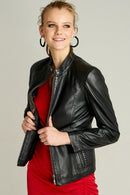 NORMA WOMEN'S LEATHER JACKET | Derimod NORMA WOMEN'S LEATHER JACKET | Derimod