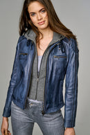 Weekend Women's Leather Jacket | Derimod Weekend Women's Leather Jacket | Derimod
