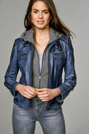 Weekend Women's Leather Jacket | Derimod Weekend Women's Leather Jacket | Derimod