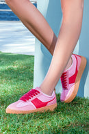 ACBC x Derimod Kadın Pembe Bağcıklı Süet Sneaker | Derimod ACBC x Derimod Kadın Pembe Bağcıklı Süet Sneaker | Derimod
