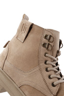 Men's Beige Casual Nubuck Leather Boots | Derimod Men's Beige Casual Nubuck Leather Boots | Derimod