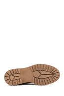 Woman Tan Suede Leather Chelsea Bot | Derimod Woman Tan Suede Leather Chelsea Bot | Derimod