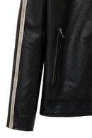 Middleton Men's Black Slim-Fit Short Leather Jacket | Derimod Middleton Men's Black Slim-Fit Short Leather Jacket | Derimod