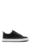 Erkek Siyah Bağcıklı Deri Sneaker | Derimod Erkek Siyah Bağcıklı Deri Sneaker | Derimod