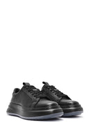 Erkek Siyah Bağcıklı Deri Sneaker | Derimod Erkek Siyah Bağcıklı Deri Sneaker | Derimod