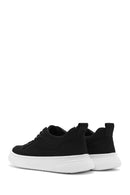 Erkek Siyah Bağcıklı Kalın Tabanlı Sneaker | Derimod Erkek Siyah Bağcıklı Kalın Tabanlı Sneaker | Derimod
