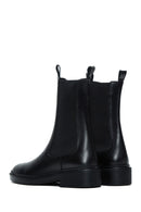 Women's Black Leather Flat Chelsea Boots | Derimod Women's Black Leather Flat Chelsea Boots | Derimod