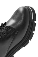 Women's Black Zippered Leather Boots | Derimod Women's Black Zippered Leather Boots | Derimod