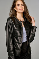 Celine Women's Leather Jacket | Derimod Celine Women's Leather Jacket | Derimod