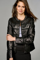 Celine Women's Leather Jacket | Derimod Celine Women's Leather Jacket | Derimod