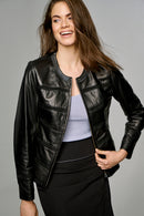 Celine Women's Leather Jacket | Derimod Celine Women's Leather Jacket | Derimod