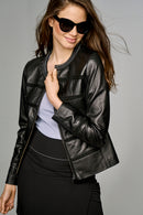 Celine Women's Leather Jacket | Derimod Celine Women's Leather Jacket | Derimod