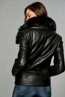 New Cortina Women's Leather Jacket | Derimod New Cortina Women's Leather Jacket | Derimod
