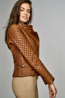 Kendall Women's Leather Jacket | Derimod Kendall Women's Leather Jacket | Derimod