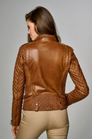 Kendall Women's Leather Jacket | Derimod Kendall Women's Leather Jacket | Derimod