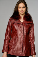 Emily Women's Leather Jacket | Derimod Emily Women's Leather Jacket | Derimod